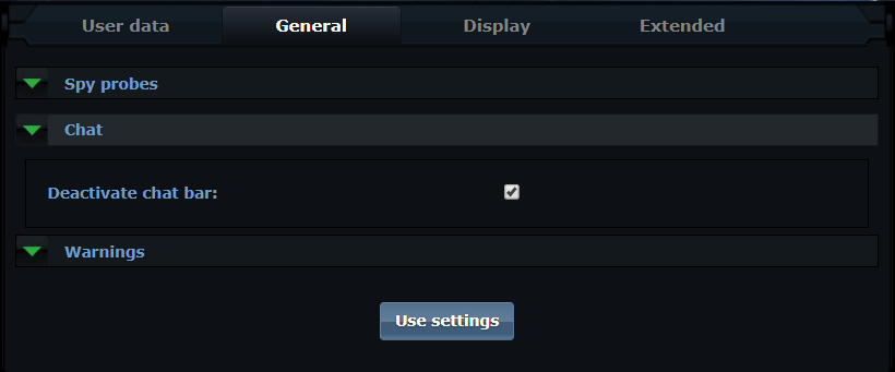Disabling the chat bar